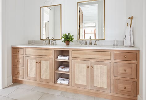 high quality natural wood vanity, Chervin Kitchen and Bath