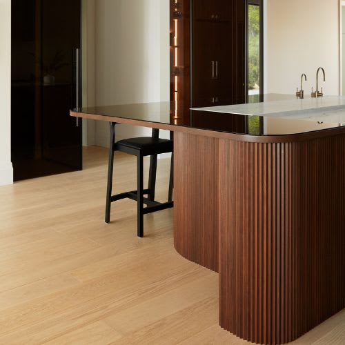 Walnut custom-made kitchen island