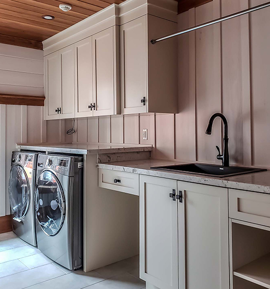 Rustic Laundry Room Cabinets