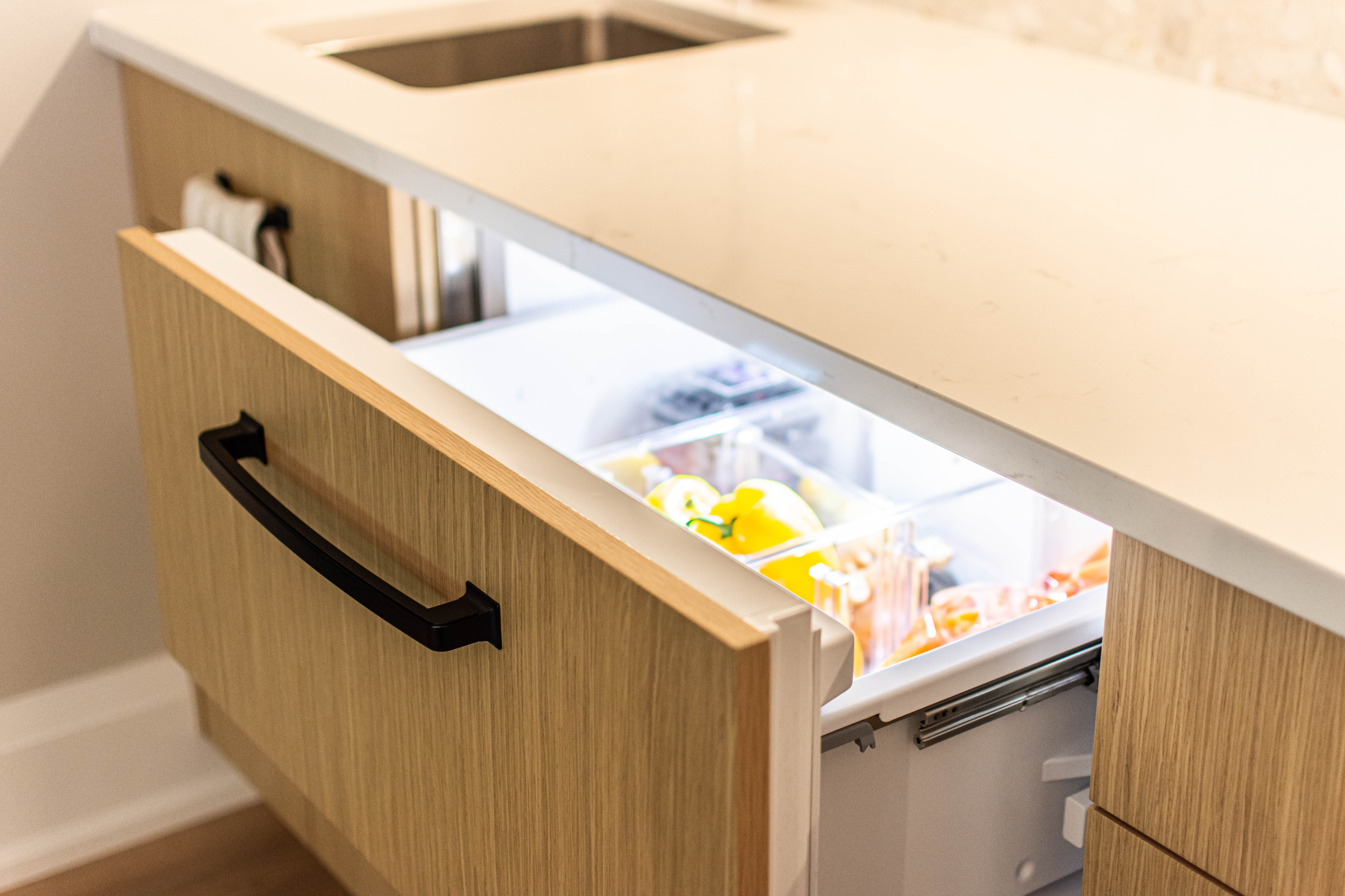 10 Types of Storage You Need in Your Next Kitchen | Chervin Kitchen & Bath | Refrigerated Drawer