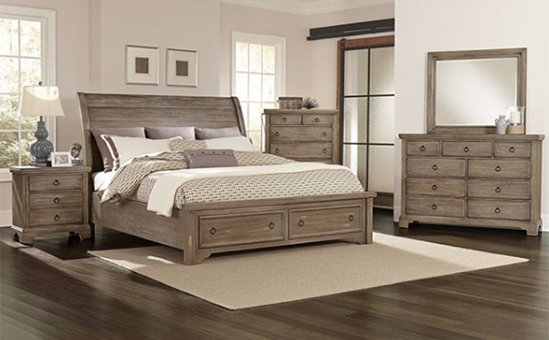 Wood & White Bedroom Furniture