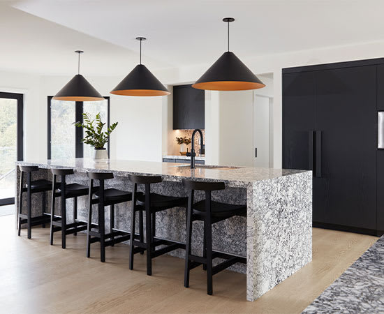 high quality black kitchen cabinetry in oakville
