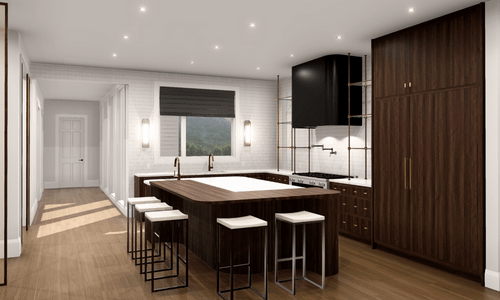 luxury kitchen 3d rendering