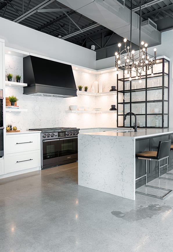 luxury black and white kitchen oakville